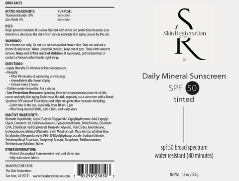 Daily Tinted Mineral SPF 포장