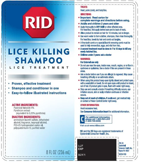 RID Lice Killing 포장