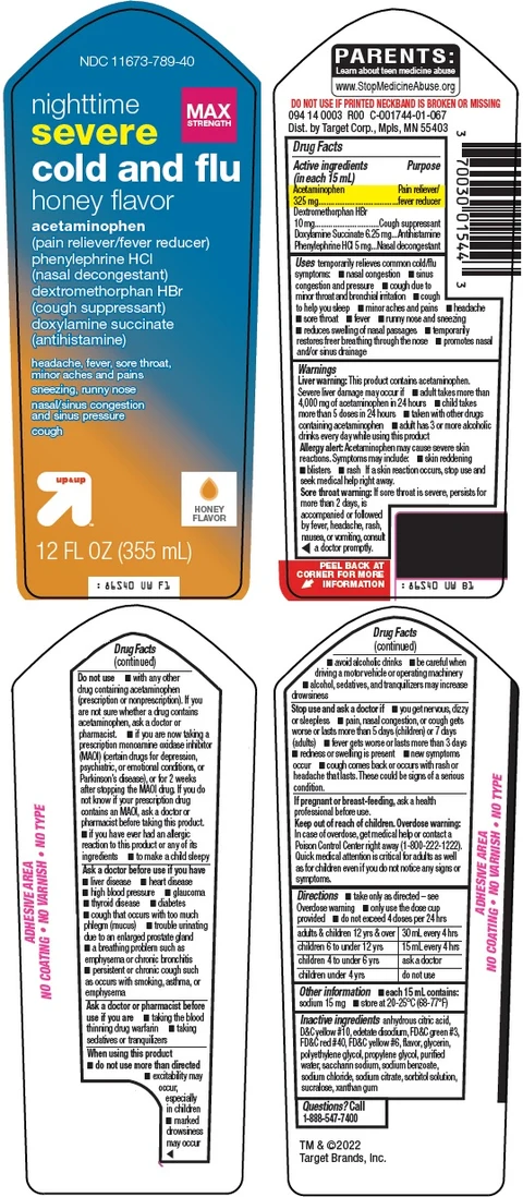 up and up nighttime severe cold and flu 포장