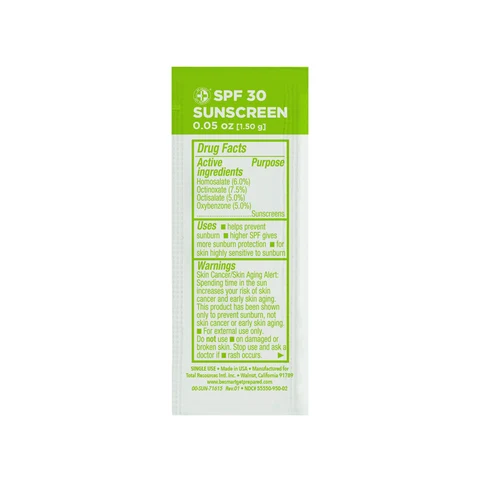 Be Smart Get Prepared Sunscreen 포장