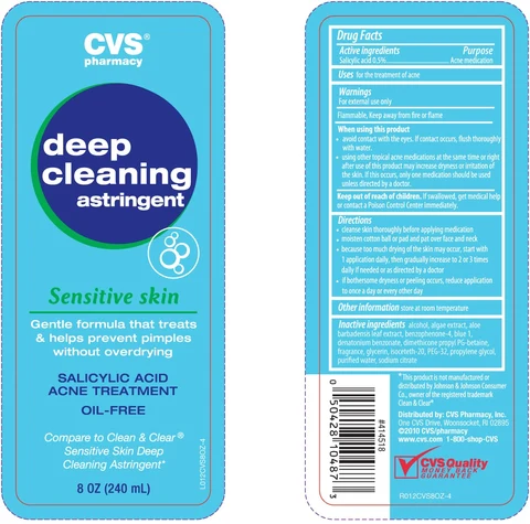 CVS Deep Cleansing Astringent packaging