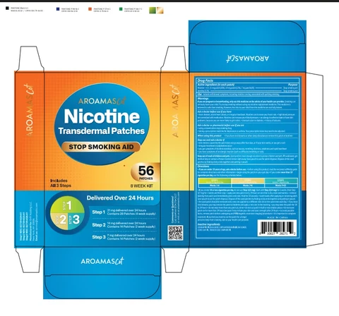 Aroamas Cot Nicotine Transdermal Patches Kit 포장