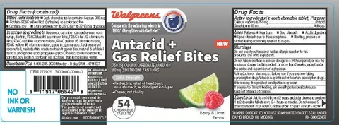 Walgreens Cherry Berry Lime Antacid HBG 54ct packaging