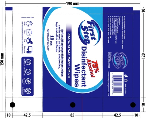 ALCOHOL DISINFECTANT WIPES 포장
