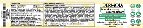DERMOIA Manuka Honey Eczema Cream 포장