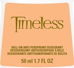 TimelessRoll-On Anti-Perspirant Deodorant packaging