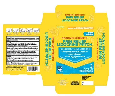 Rite Aid Lidocaine Patch XLarge packaging