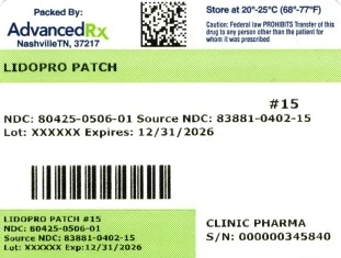 LidoPro Patch (Lidocaine 4%, Menthol 1%) packaging