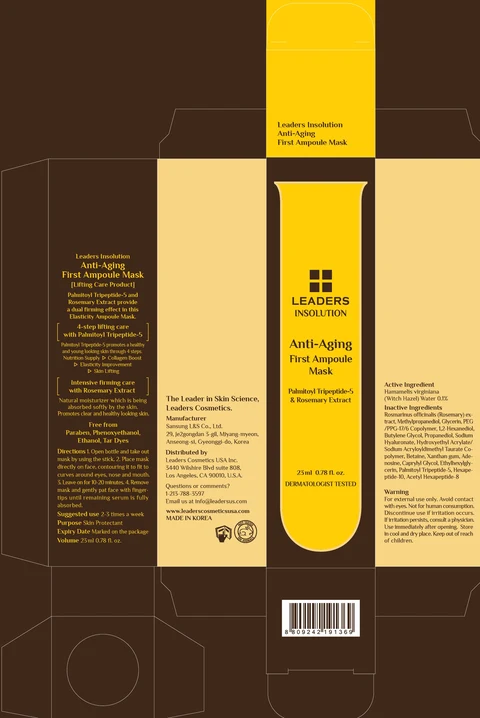 Leaders Anti Aging First Ampoule Mask packaging