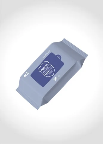 With75% ALCOHOL DISINFEGTANT Wipes packaging