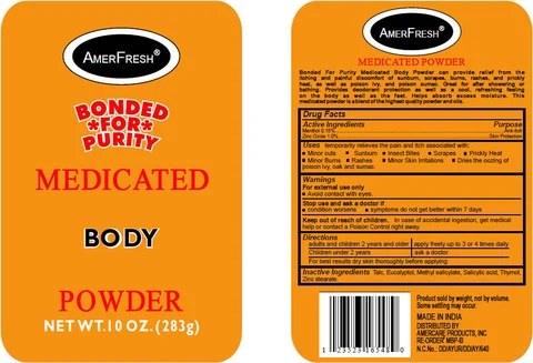 Amerfresh Medicated 포장