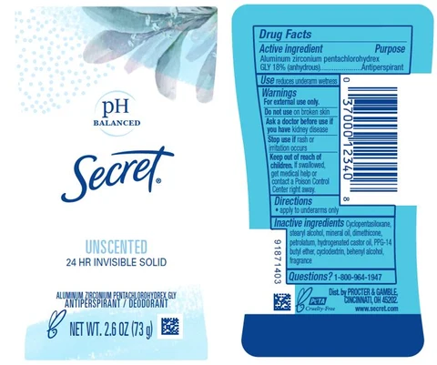 Secret Unscented Invisible 포장