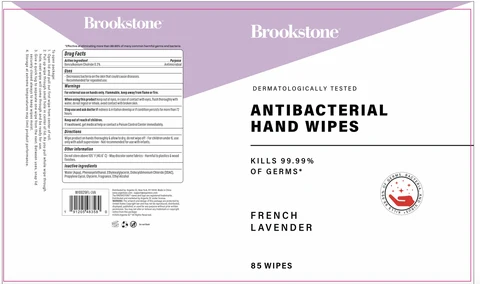 Brookstone Antibacterial Hand Wipes French Lavender packaging