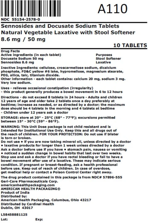 Sennosides and Docusate Sodium 포장