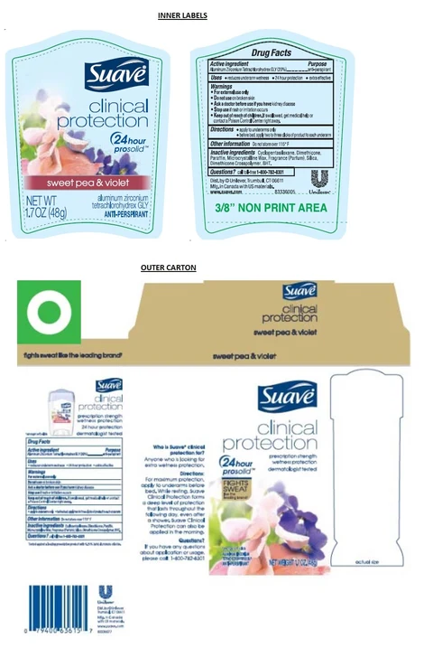 SuaveClinical Protection Sweet Pea and Violet Anti-Perspirant 포장