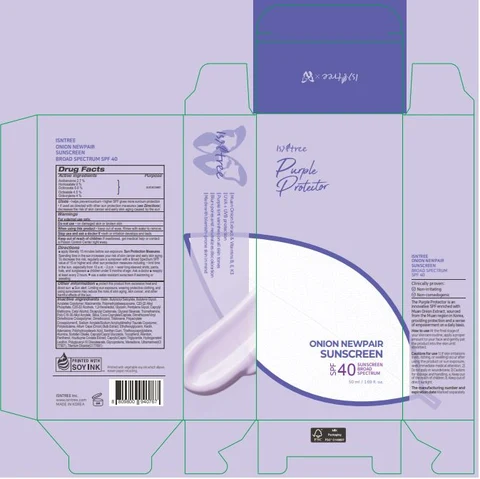 ISNTREE ONION NEWPAIR SUNSCREEN packaging