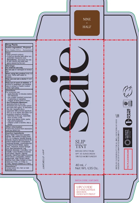 Slip Tint Broad Spectrum SPF 35 Sunscreen Tinted Moisturizer Shade Nine and Half 포장