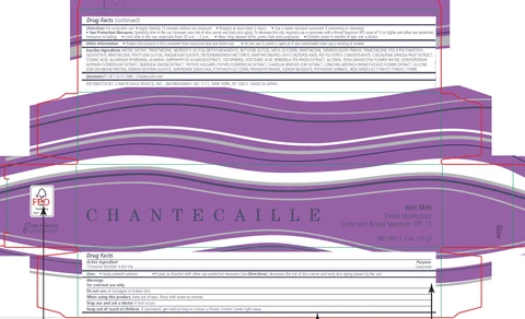 Chantecaille Just Skin Tinted Moisturizer Sunscreen Broad Spectrum SPF 15 Glow 포장