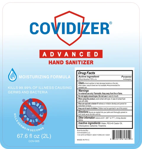 COVIDIZER Hand Sanitizer packaging