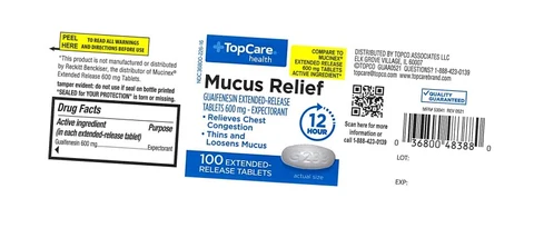 Topco Mucus Relief packaging