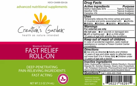 Creations GardenPain Relief Roll On 포장