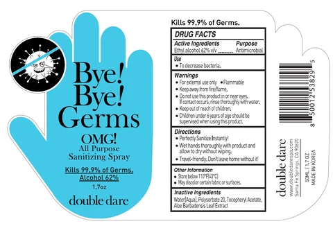 Bye Bye Germs OMG All Purpose Sanitizing packaging