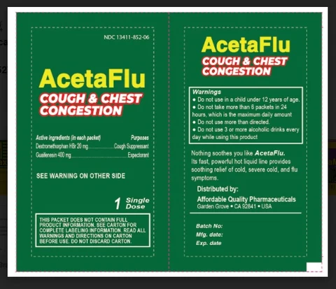ACETAFLU COUGH AND CHEST CONGESTION 포장
