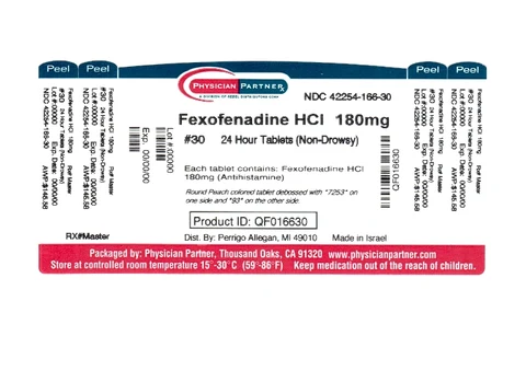 fexofenadine hydrochloride packaging