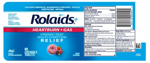 Rolaids Heartburn plus Gas packaging