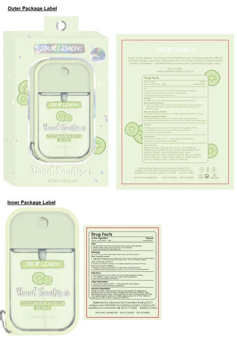 SOUR LEMON Hand Sanitizer CUCUMBER MELON SCENT 포장