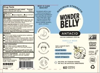 WONDERBELLY MAXIMUM STRENGTH ANTACID 포장