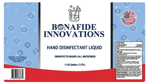 Bonafide Innovations Liquid Hand Sanitizer 포장