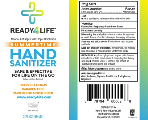 Ready4Life Hand Sanitizer Gel Summertime 포장