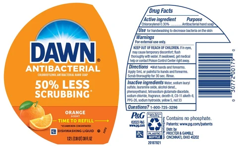 Dawn Ultra Antibacterial HandOrange Scent 포장
