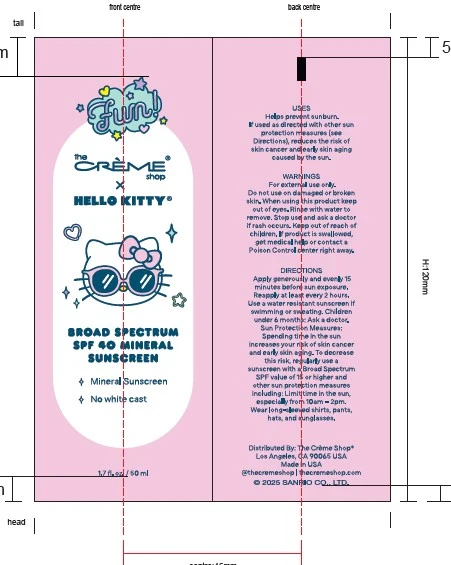 Hello Kitty Fun Broad Spectrum SPF 40 packaging
