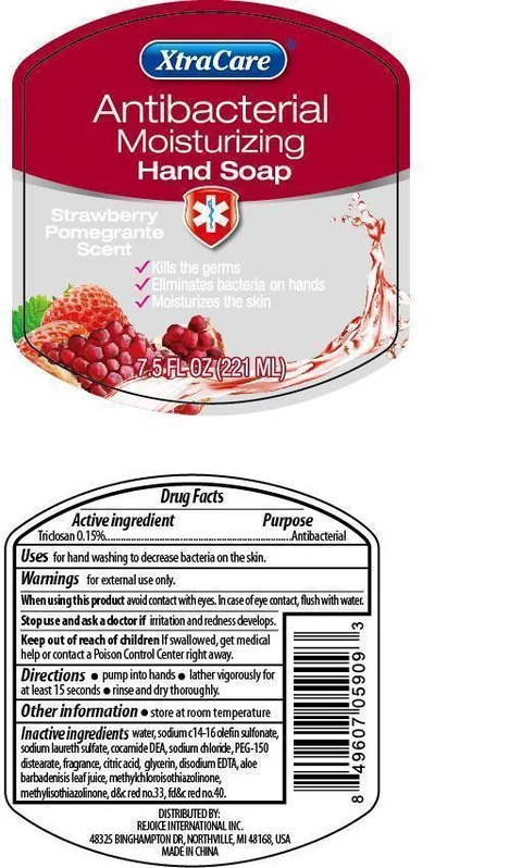 XtraCare Antibacterial Hand CleanseStrawberry Pomegranate packaging