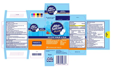 Alka-Seltzer Plus Severe Cold and Flu PowerFast Fizz 포장