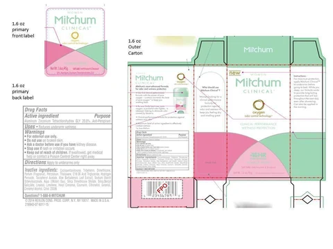 Womens Mitchum Clinical Antiperspirant DeodorantSoft Solid Powder Fresh packaging