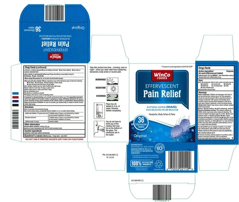Winco Foods Effervescent Pain Relief packaging
