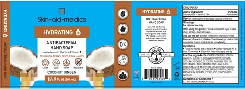 Skin aid medics Antibacterial Coconut Ginger packaging