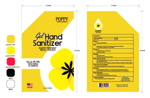 Hand Sanitizer packaging