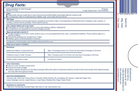 Linkus LozengesCough Suppressant/Oral Anesthetic packaging
