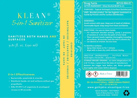 KLEAN 5 IN 1 Sanitizer 포장