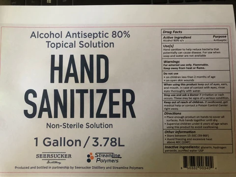 Hand Sanitizer packaging