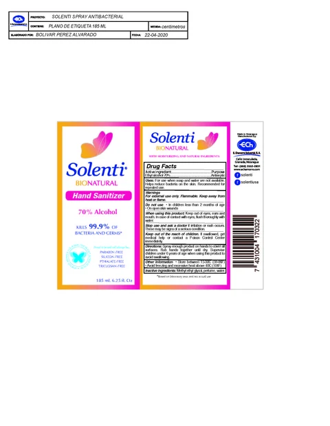 Solenti BioNatural Hand Sanitizer packaging