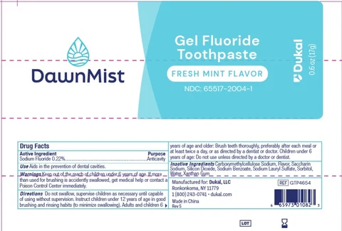 DawnMist Gel Fluoride 포장