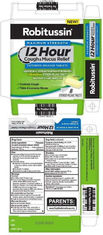 Robitussin Maximum Strength 12 Hour Cough and Mucus Relief packaging
