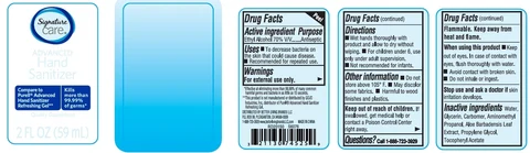 Signature Care Advanced Hand Sanitizer 포장