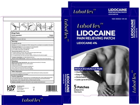 LABOFLEX Lidocaine Pain Relieving Patch packaging