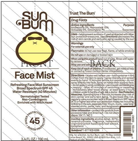 Sun Bum Face Mist SPF 45 포장